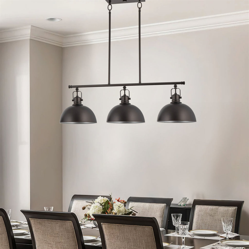 Belle 34, luminaire pour îlot de cuisine de style industriel moderne à 3 lumières
