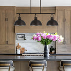 Belle 34, luminaire pour îlot de cuisine de style industriel moderne à 3 lumières