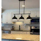 Belle 34, luminaire pour îlot de cuisine de style industriel moderne à 3 lumières