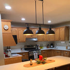 Belle 34, luminaire pour îlot de cuisine de style industriel moderne à 3 lumières