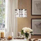 Lampadario a sospensione Estelle 18 Modern Chic a 3 luci con cristalli