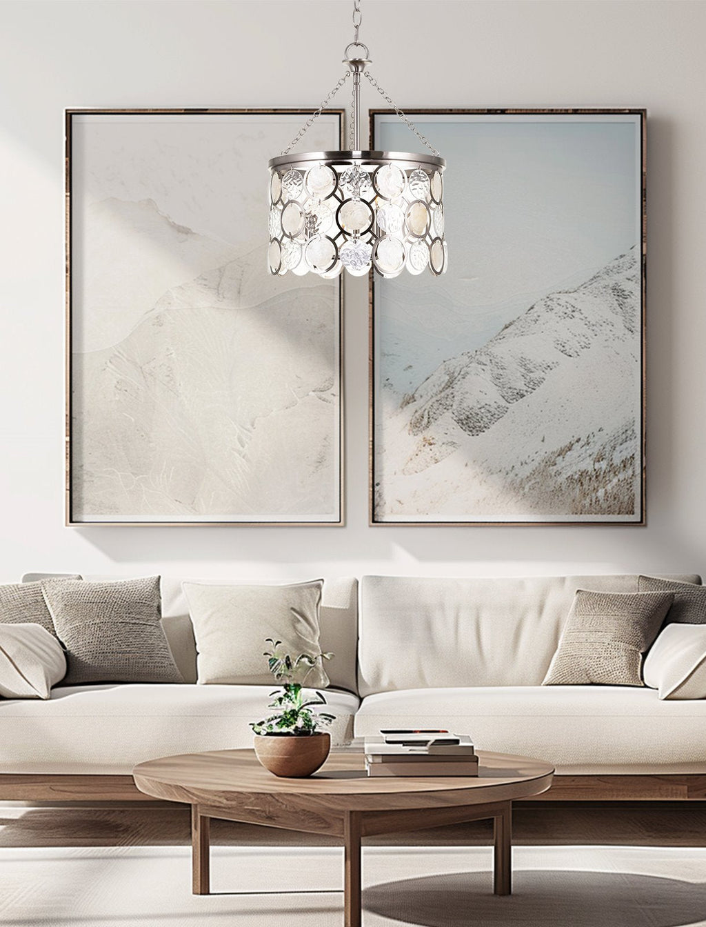 Lampadario a sospensione Estelle 18 Modern Chic a 3 luci con cristalli