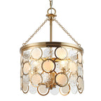Lustre suspendu Estelle 18 à 3 lumières en cristal, style moderne chic