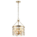 Lustre suspendu Estelle 18 à 3 lumières en cristal, style moderne chic