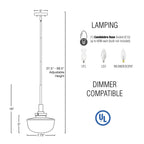 Suspension Grove 19 style ferme moderne