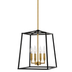 Suspension lanterne moderne Bellevue 16 à 4 lumières de style ferme