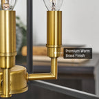 Suspension lanterne moderne Bellevue 16 à 4 lumières de style ferme