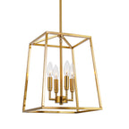Suspension lanterne moderne Bellevue 16 à 4 lumières de style ferme