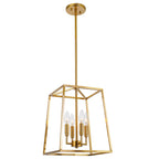 Suspension lanterne moderne Bellevue 16 à 4 lumières de style ferme
