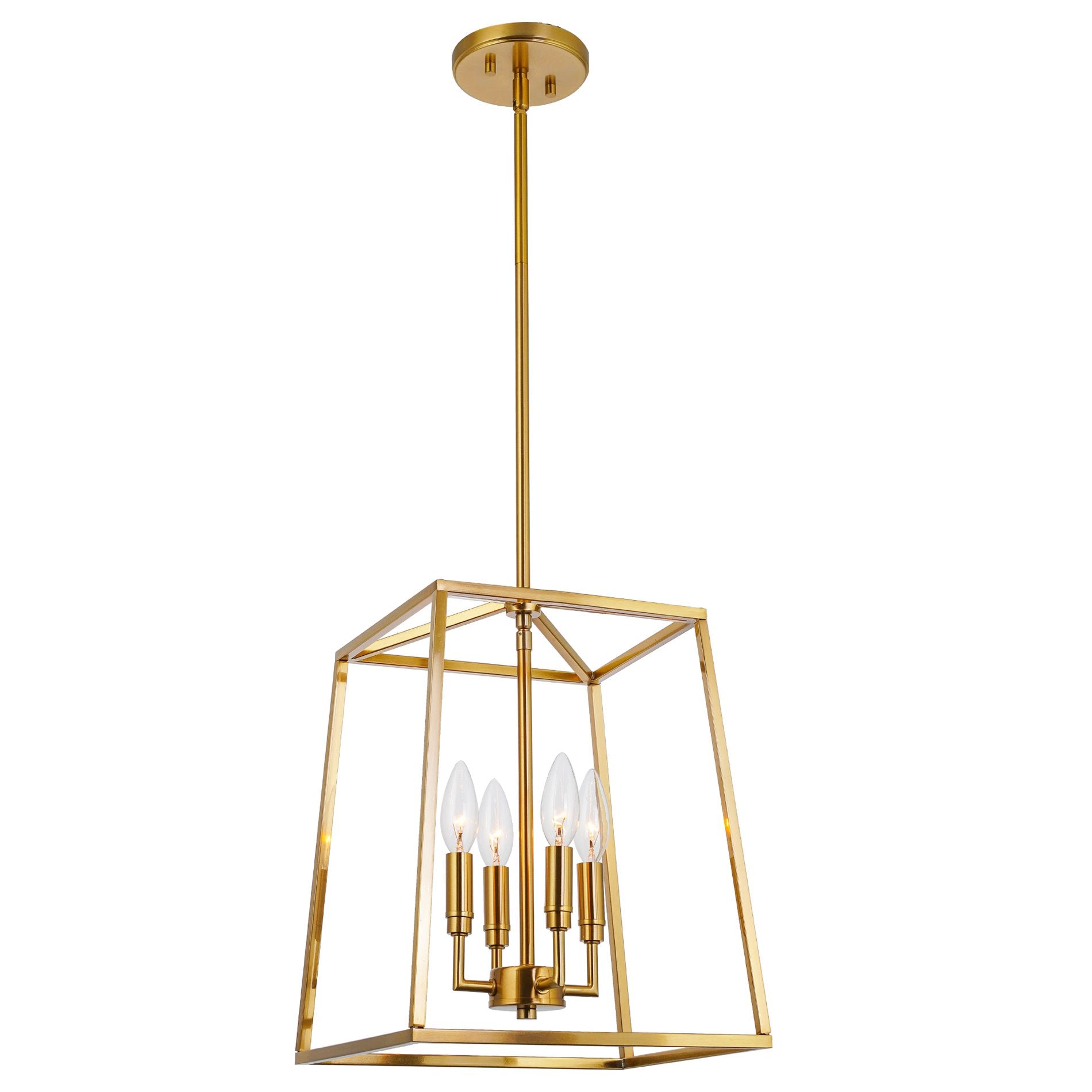Suspension lanterne moderne Bellevue 16 à 4 lumières de style ferme