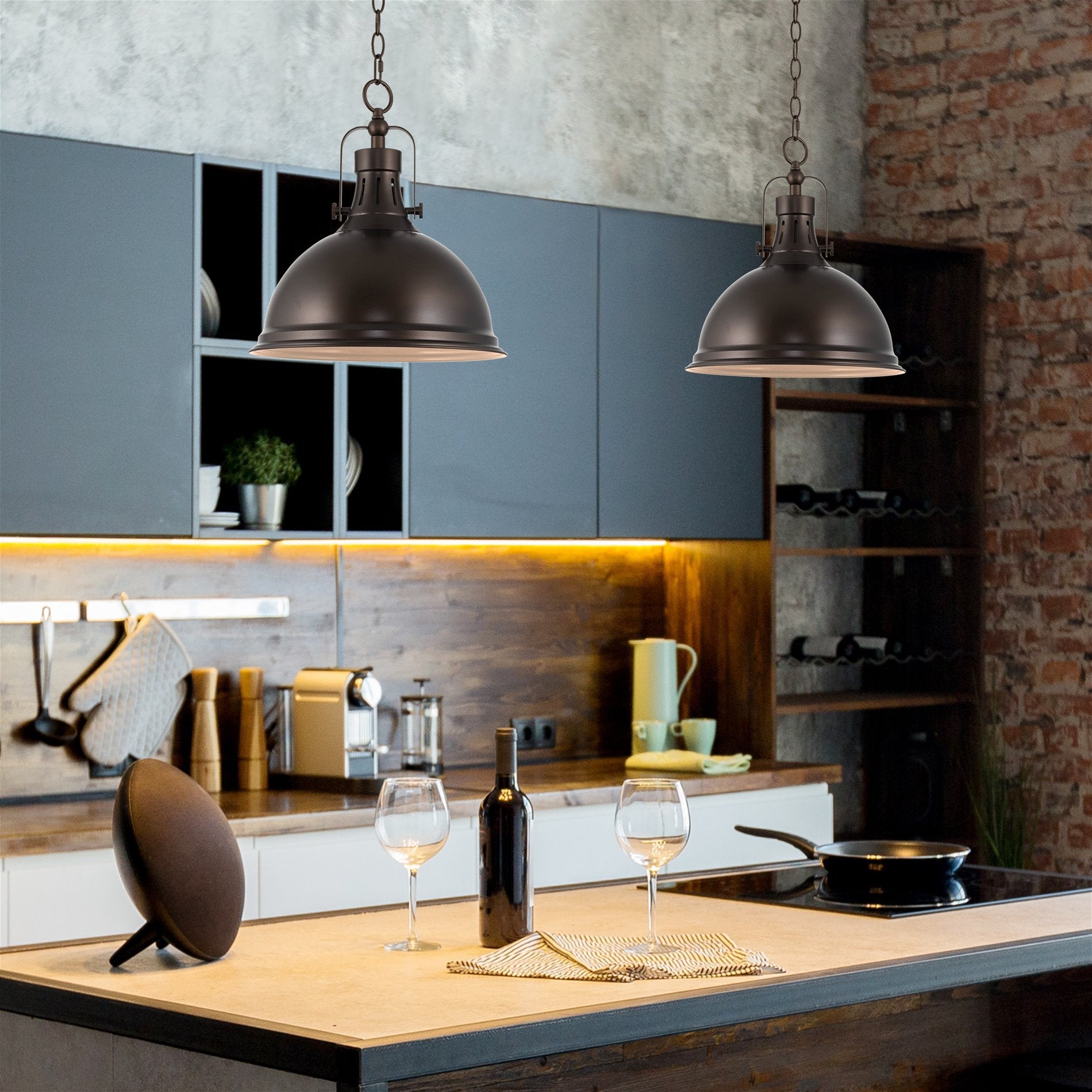 Suspension Belle 14 style industriel moderne