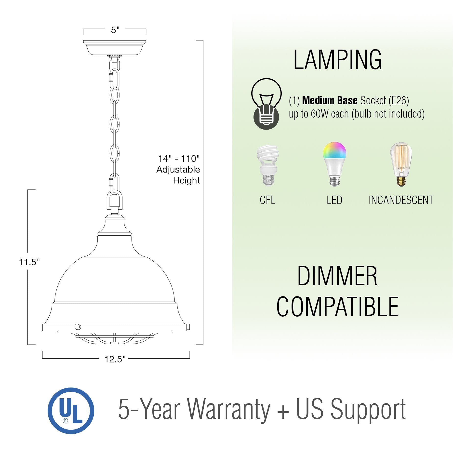 Suspension industrielle moderne Liberty 13