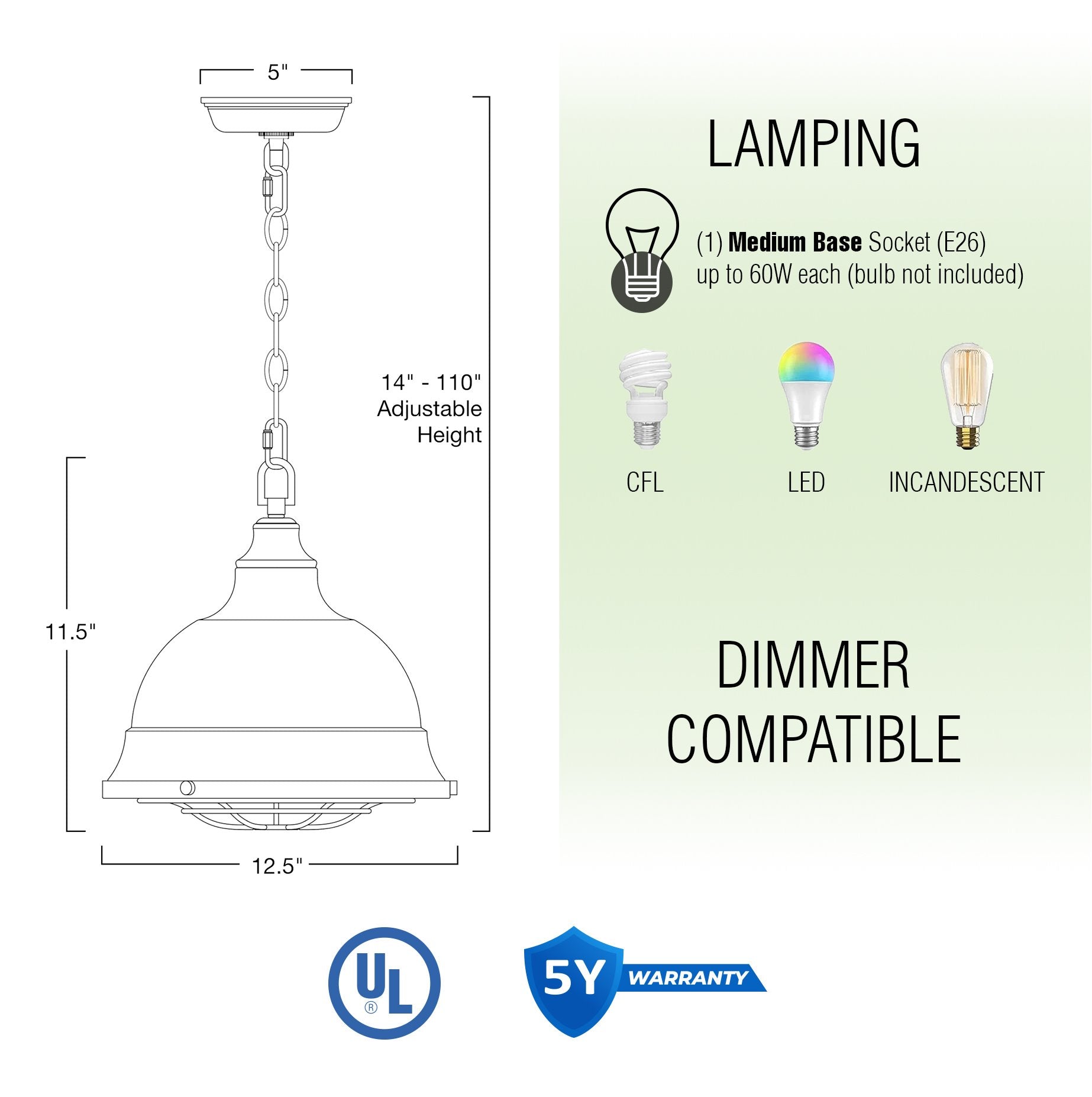 Suspension industrielle moderne Liberty 13