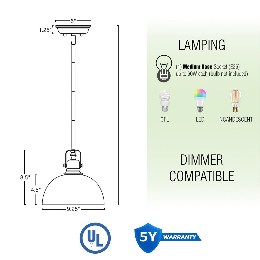 Suspension industrielle contemporaine Belle 9