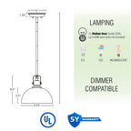 Suspension industrielle contemporaine Belle 9