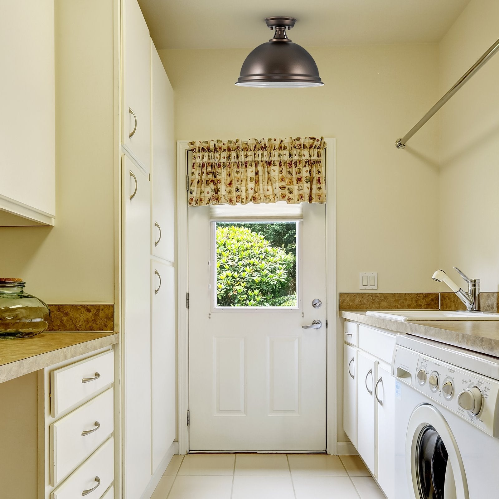 Plafonnier semi-encastré Belle 14, style industriel moderne