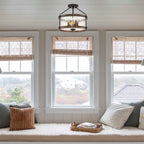 Plafonnier semi-encastré Hadley 14 à 3 lumières, style ferme moderne