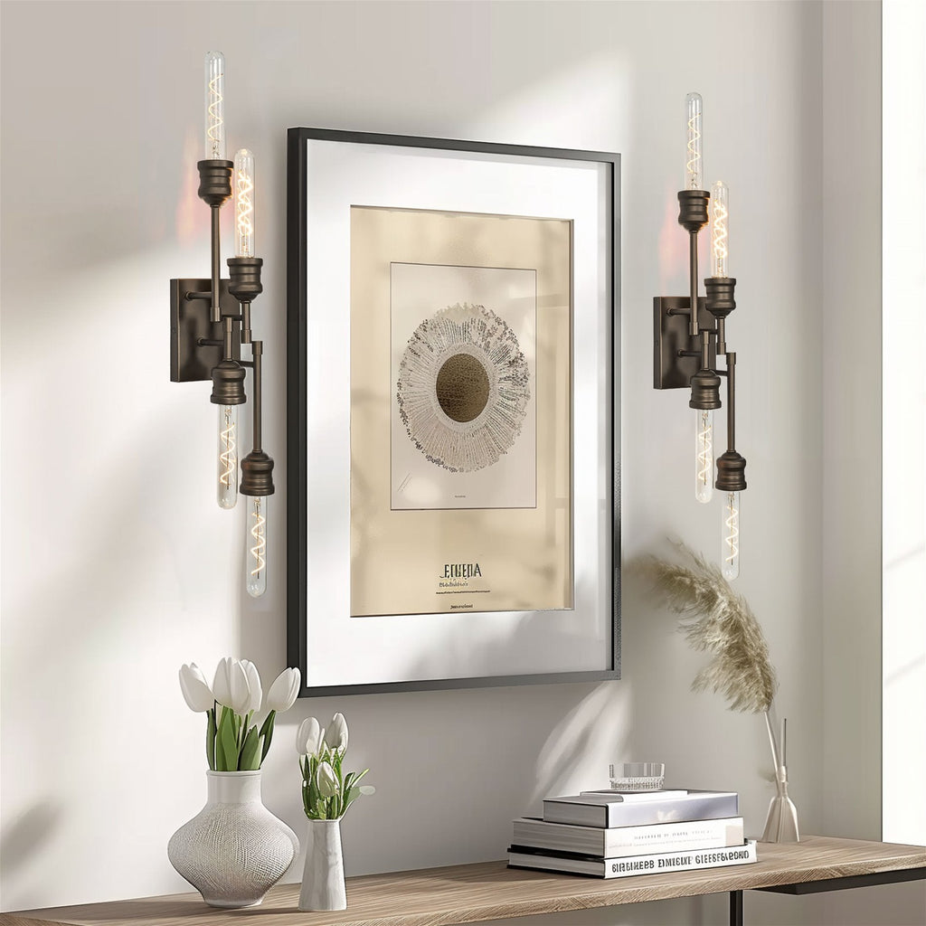 Applique murale linéaire Quattro 19 de style industriel moderne à 4 lumières