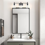 Luminaire Theo 25 à 3 lumières, style ferme moderne, pour salle de bain ou meuble-lavabo.