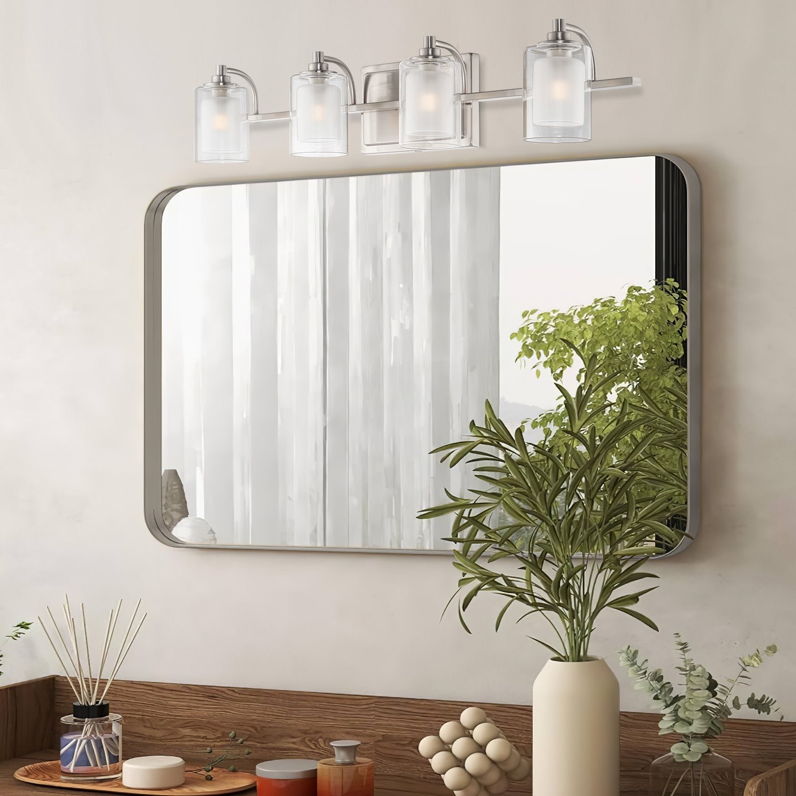 Applique murale moderne Blaise 29 à 4 lumières LED 4W pour salle de bain