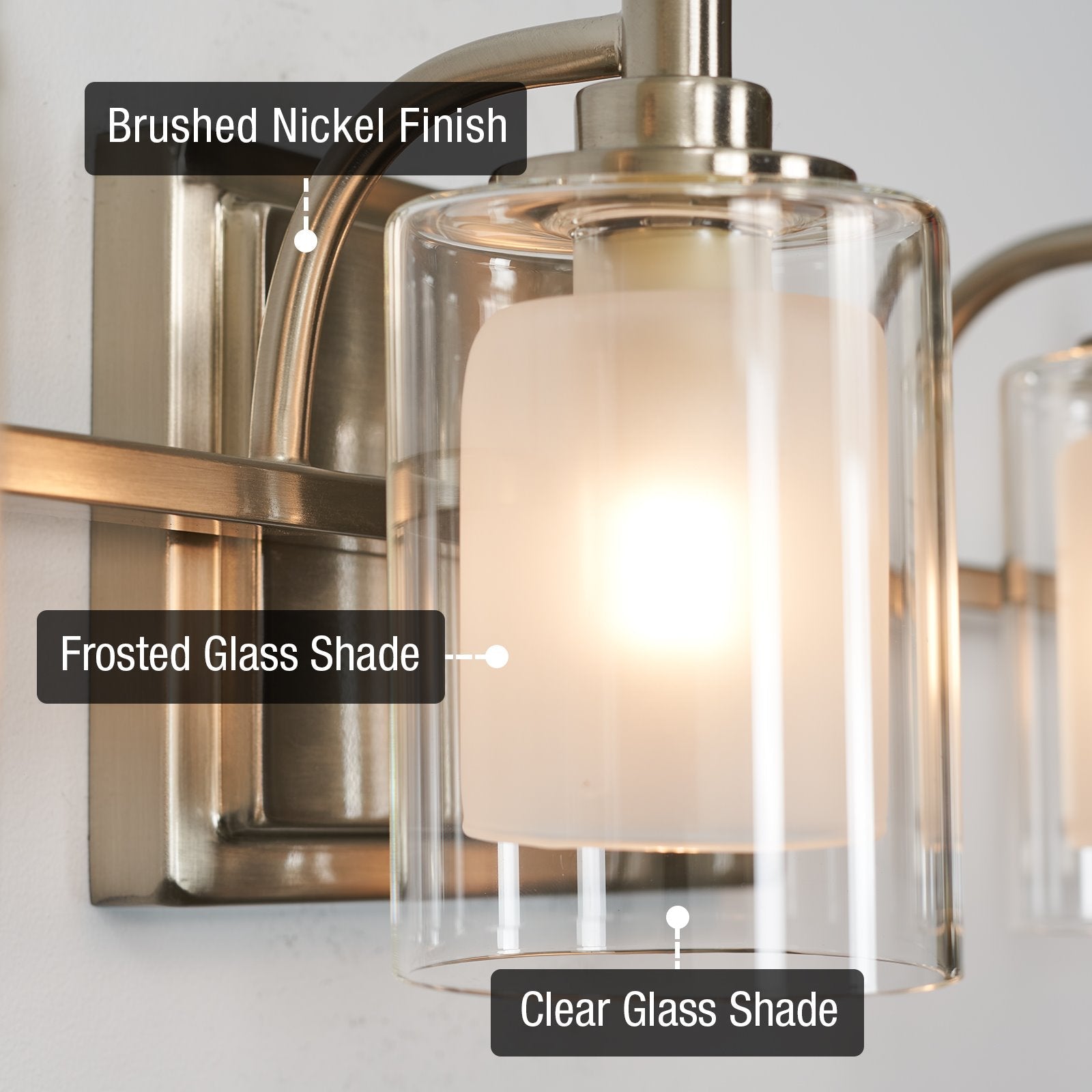 Applique murale moderne Blaise 29 à 4 lumières LED 4W pour salle de bain