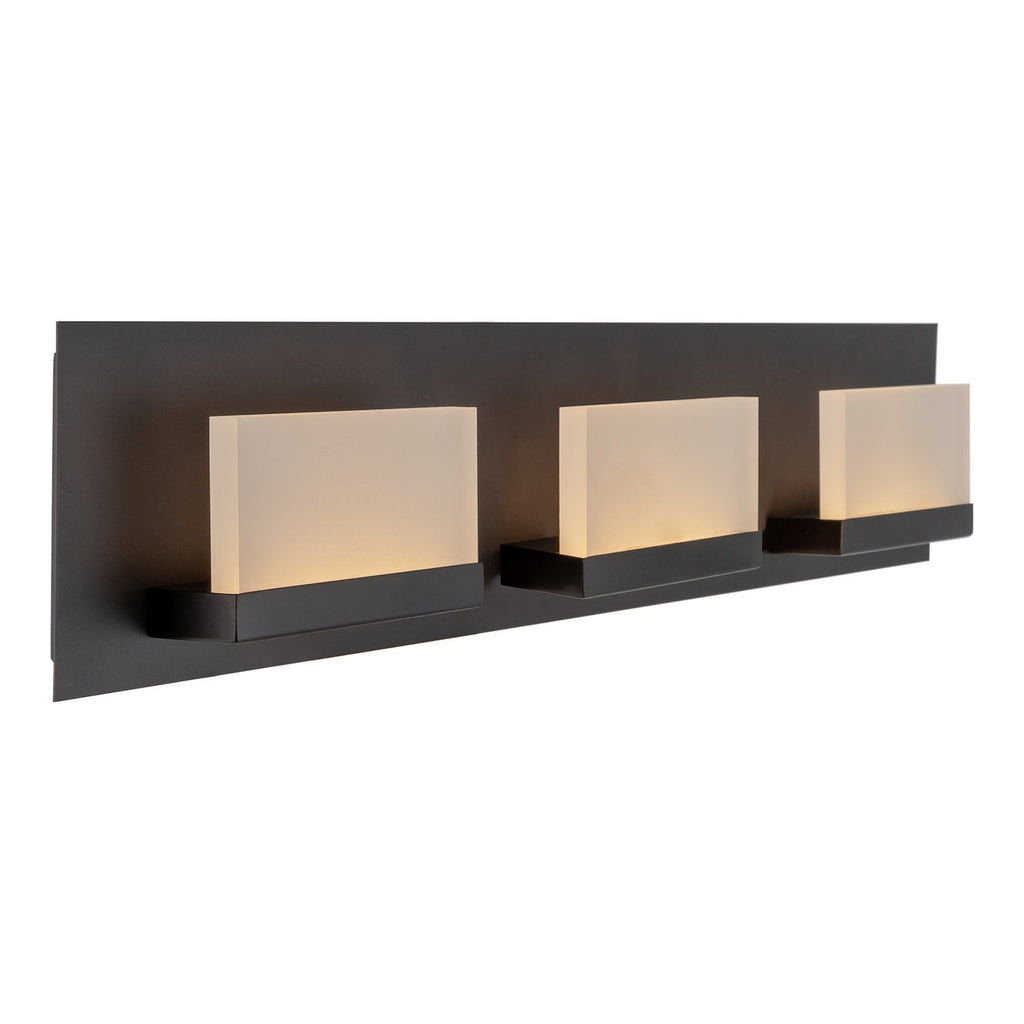 Applique murale moderne Everett 24 à 3 lumières DEL intégrées de 30 W (équivalent 180 W) pour salle de bain/coiffeuse