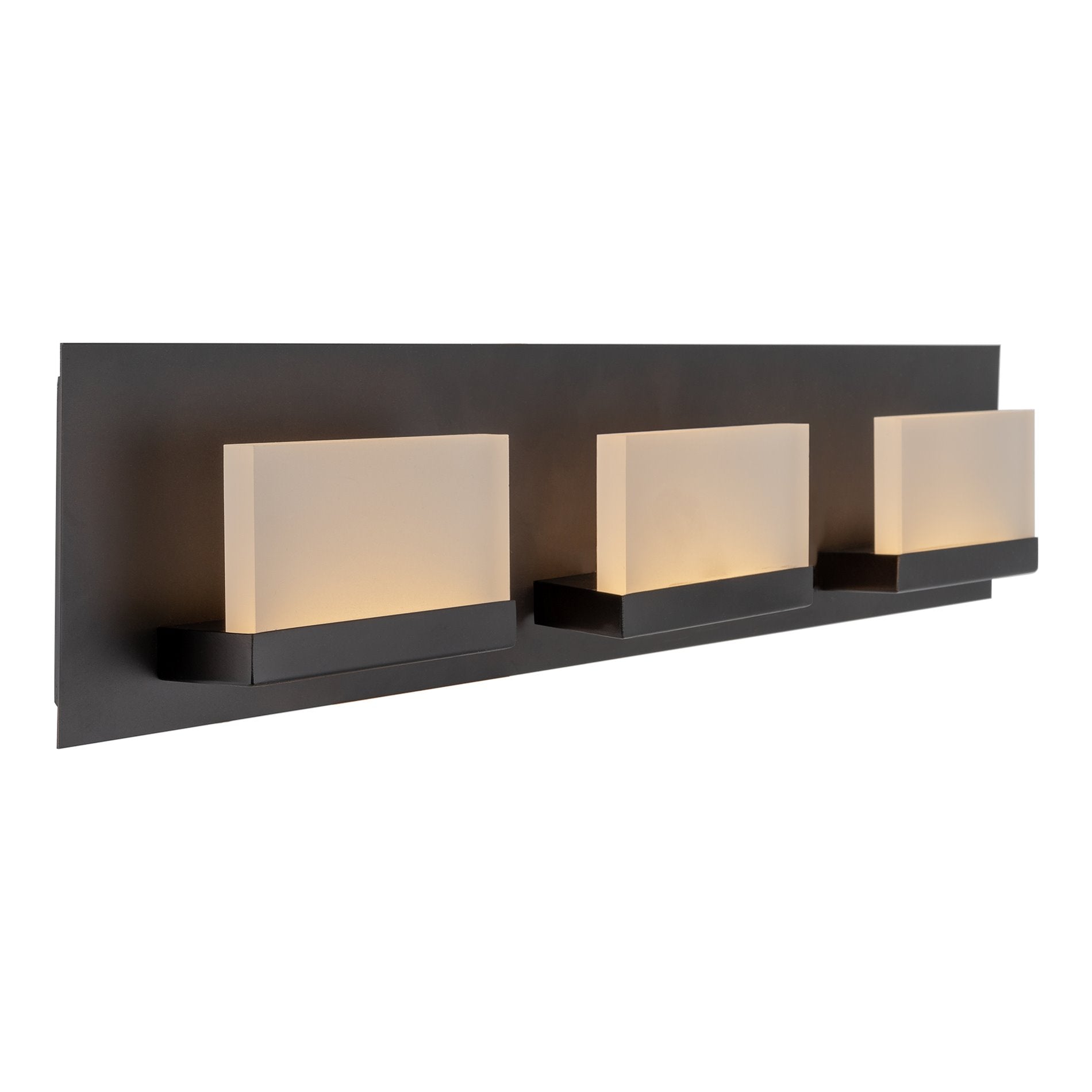 Applique murale moderne Everett 24 à 3 lumières DEL intégrées de 30 W (équivalent 180 W) pour salle de bain/coiffeuse