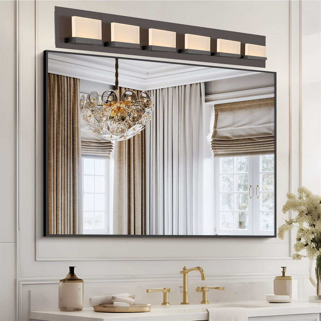 Applique murale moderne Everett 48 à 6 lumières DEL intégrées de 60 W (équivalent 360 W) pour salle de bain/coiffeuse