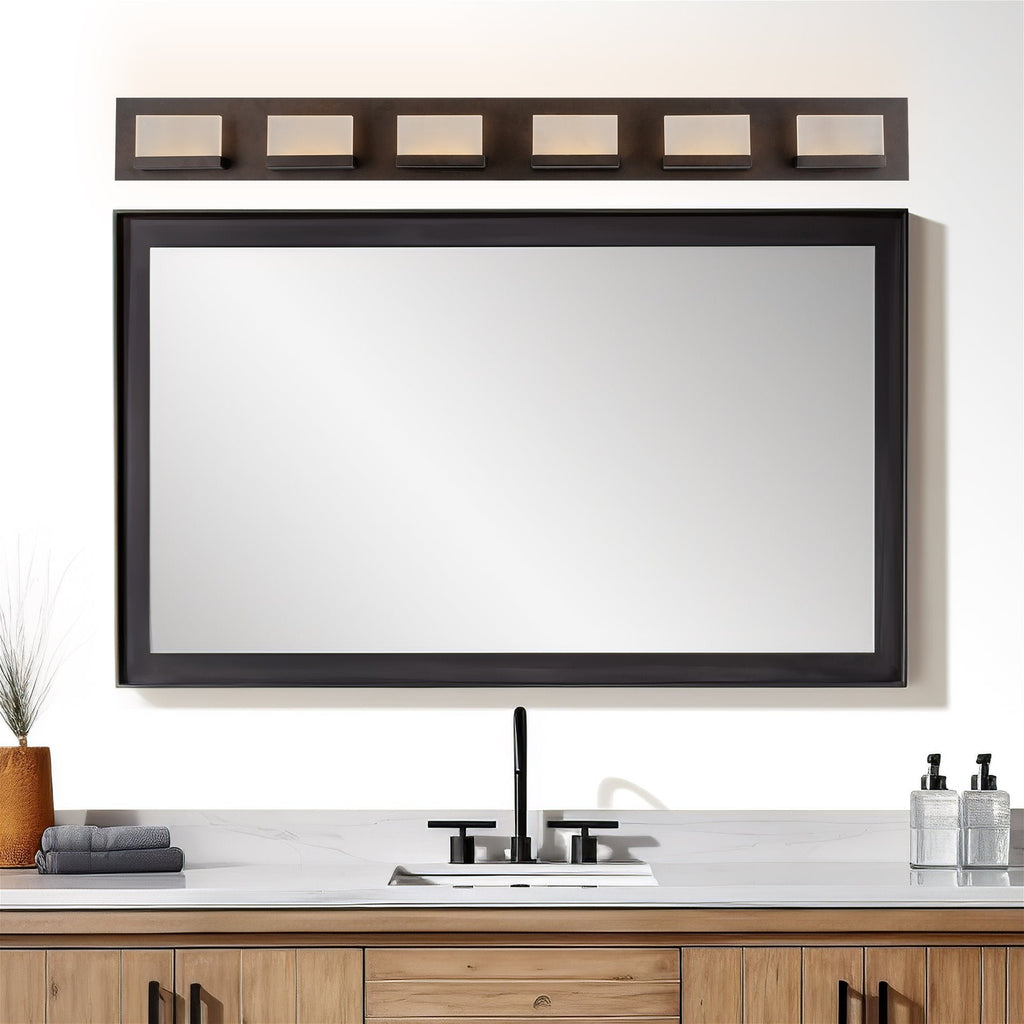 Applique murale moderne Everett 48 à 6 lumières DEL intégrées de 60 W (équivalent 360 W) pour salle de bain/coiffeuse