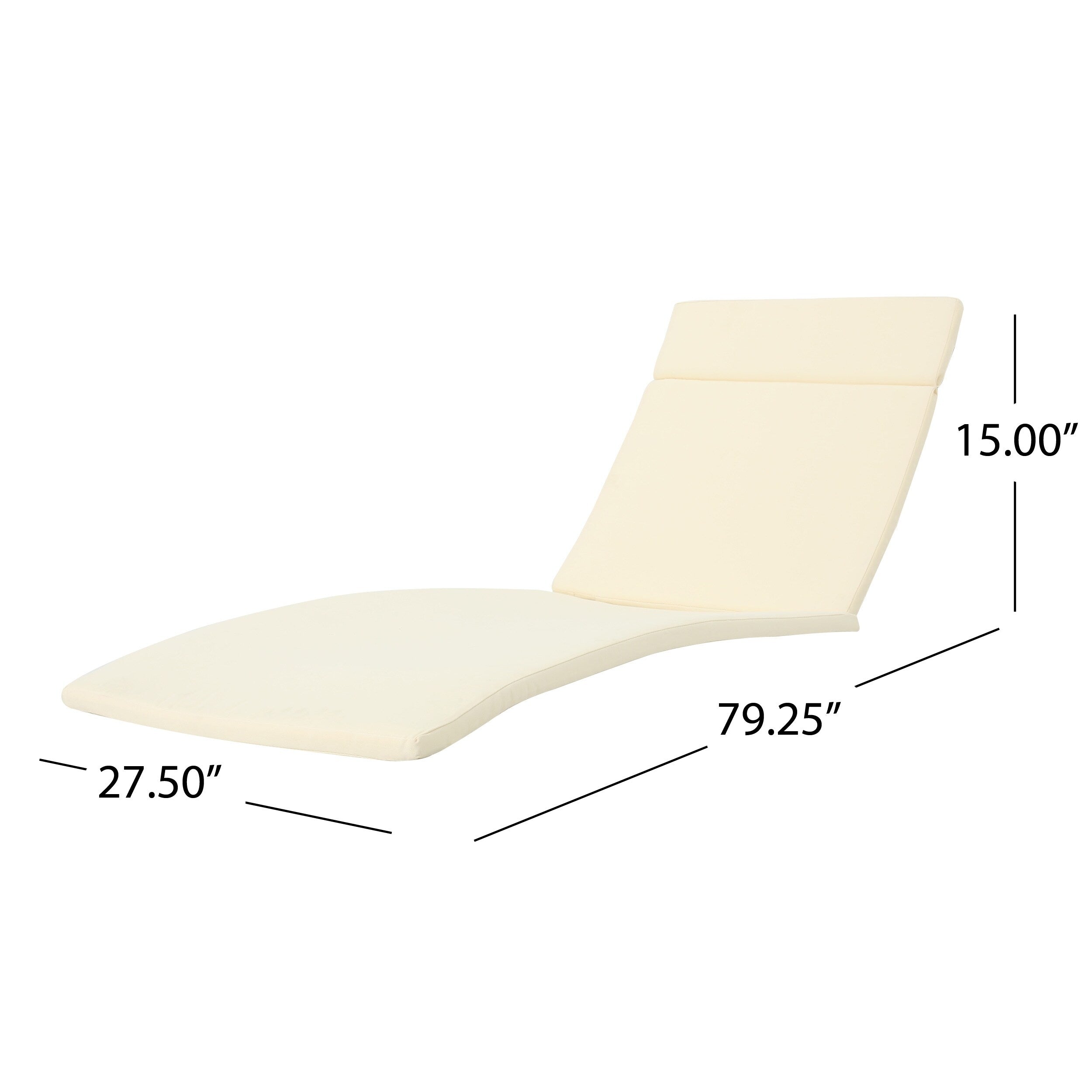 Ensemble de coussins d'extérieur Salem pour chaise longue - Coussins seulement (lot de 2) par Christopher Knight Home - 79,25 cm (L) x 27,50 cm (l) x 1,50 cm (H)