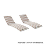 Ensemble de coussins d'extérieur Salem pour chaise longue - Coussins seulement (lot de 2) par Christopher Knight Home - 79,25 cm (L) x 27,50 cm (l) x 1,50 cm (H)