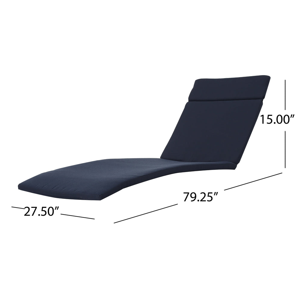 Ensemble de coussins d'extérieur Salem pour chaise longue - Coussins seulement (lot de 2) par Christopher Knight Home - 79,25 cm (L) x 27,50 cm (l) x 1,50 cm (H)