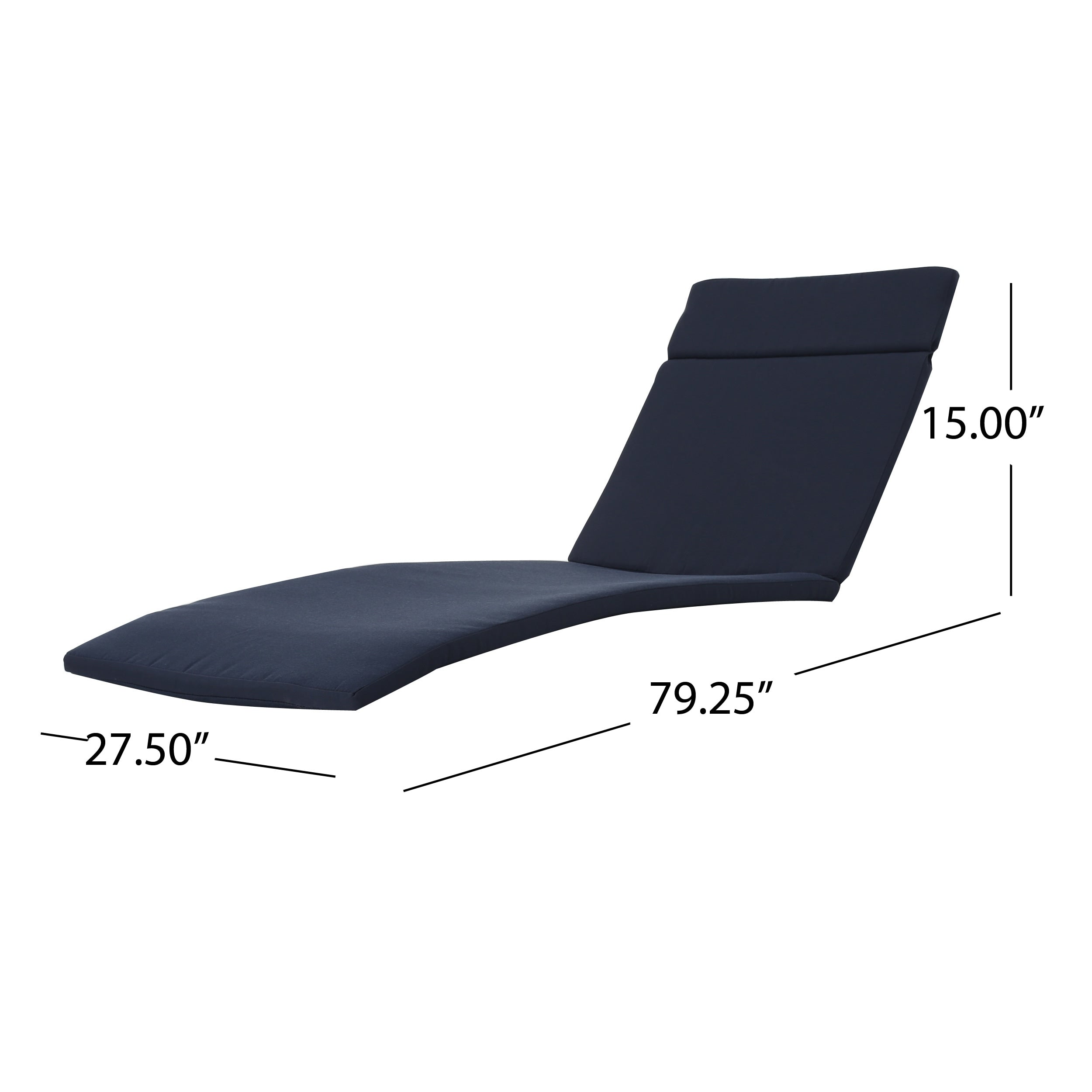 Ensemble de coussins d'extérieur Salem pour chaise longue - Coussins seulement (lot de 2) par Christopher Knight Home - 79,25 cm (L) x 27,50 cm (l) x 1,50 cm (H)