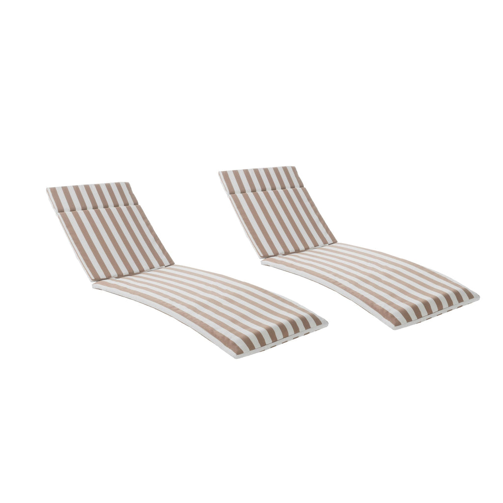 Ensemble de coussins d'extérieur Salem pour chaise longue - Coussins seulement (lot de 2) par Christopher Knight Home - 79,25 cm (L) x 27,50 cm (l) x 1,50 cm (H)