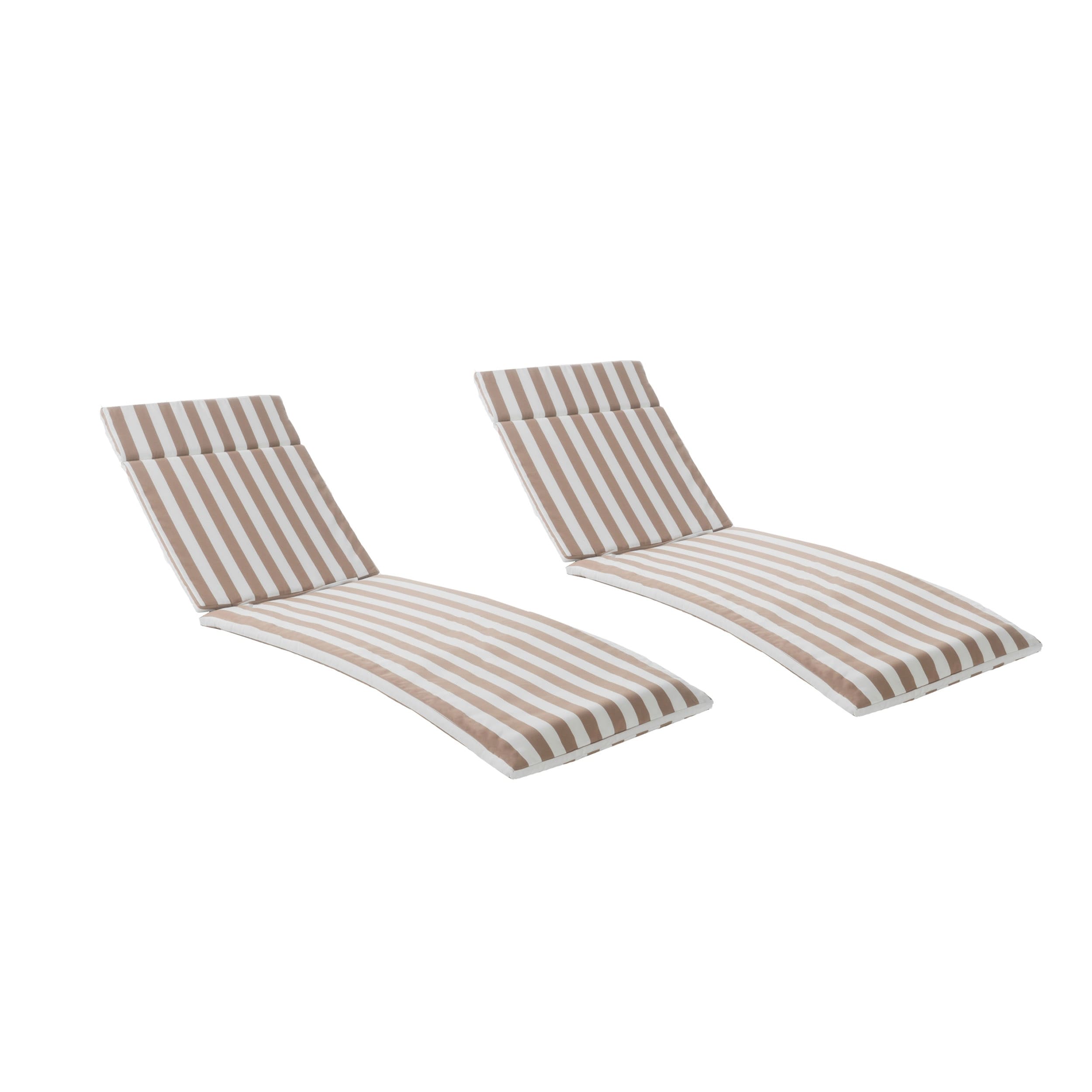 Ensemble de coussins d'extérieur Salem pour chaise longue - Coussins seulement (lot de 2) par Christopher Knight Home - 79,25 cm (L) x 27,50 cm (l) x 1,50 cm (H)