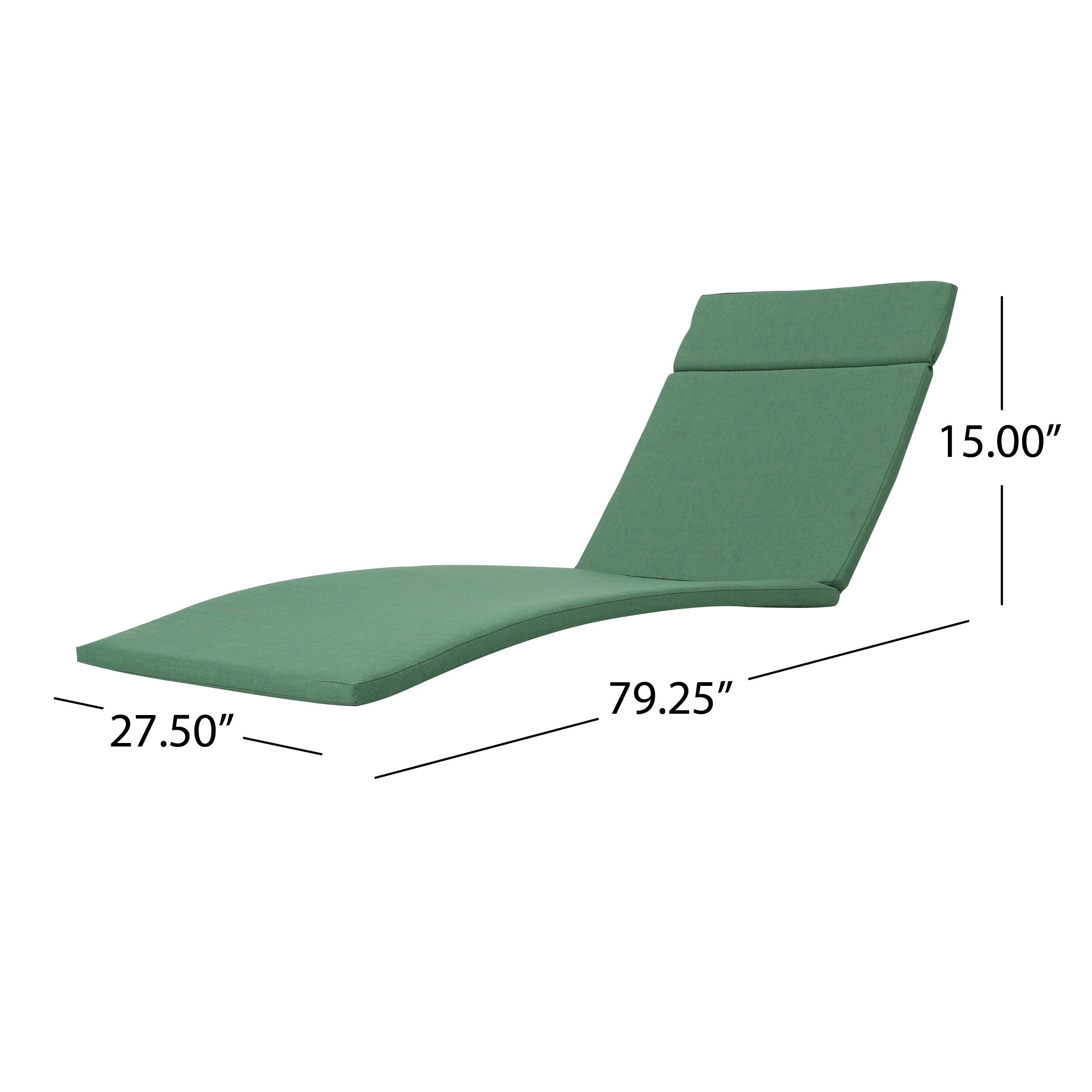 Ensemble de coussins d'extérieur Salem pour chaise longue - Coussins seulement (lot de 2) par Christopher Knight Home - 79,25 cm (L) x 27,50 cm (l) x 1,50 cm (H)