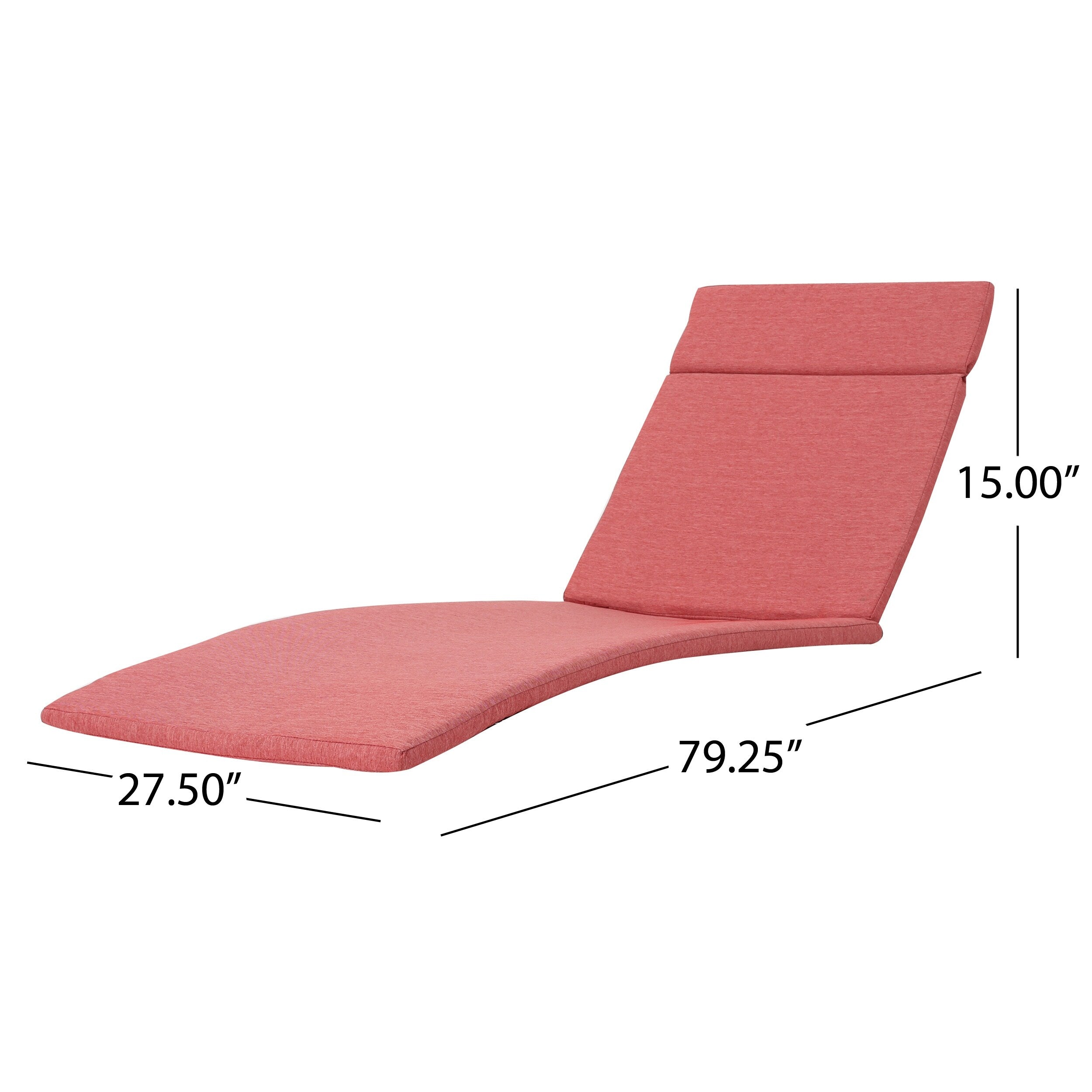 Ensemble de coussins d'extérieur Salem pour chaise longue - Coussins seulement (lot de 2) par Christopher Knight Home - 79,25 cm (L) x 27,50 cm (l) x 1,50 cm (H)