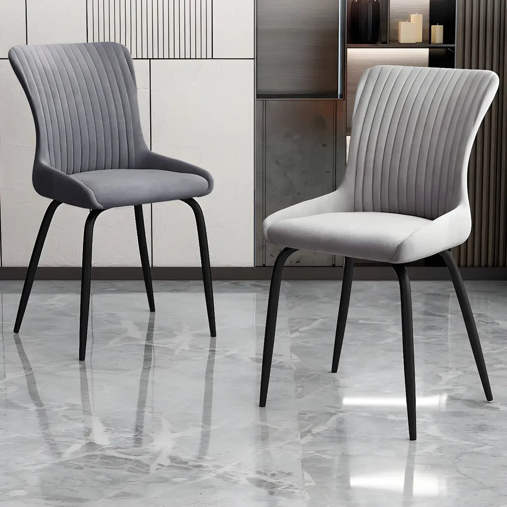 Chaises de cuisine/salle à manger industrielles gris foncé sans accoudoirs