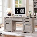 Bureau de direction style ferme, bureau en bois pour bureau à domicile, bureau d'ordinateur