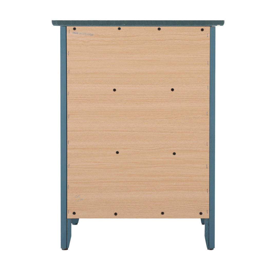 Table de chevet Daniel de style transitionnel en bois, à 3 tiroirs