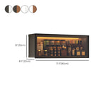 Vitrine de cuisine suspendue en métal gris et verre
