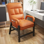 Chaise de bureau moderne grise rembourrée à 4 pieds