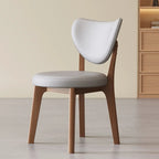 Chaise de salle à manger moderne sans accoudoirs à oreilles en similicuir