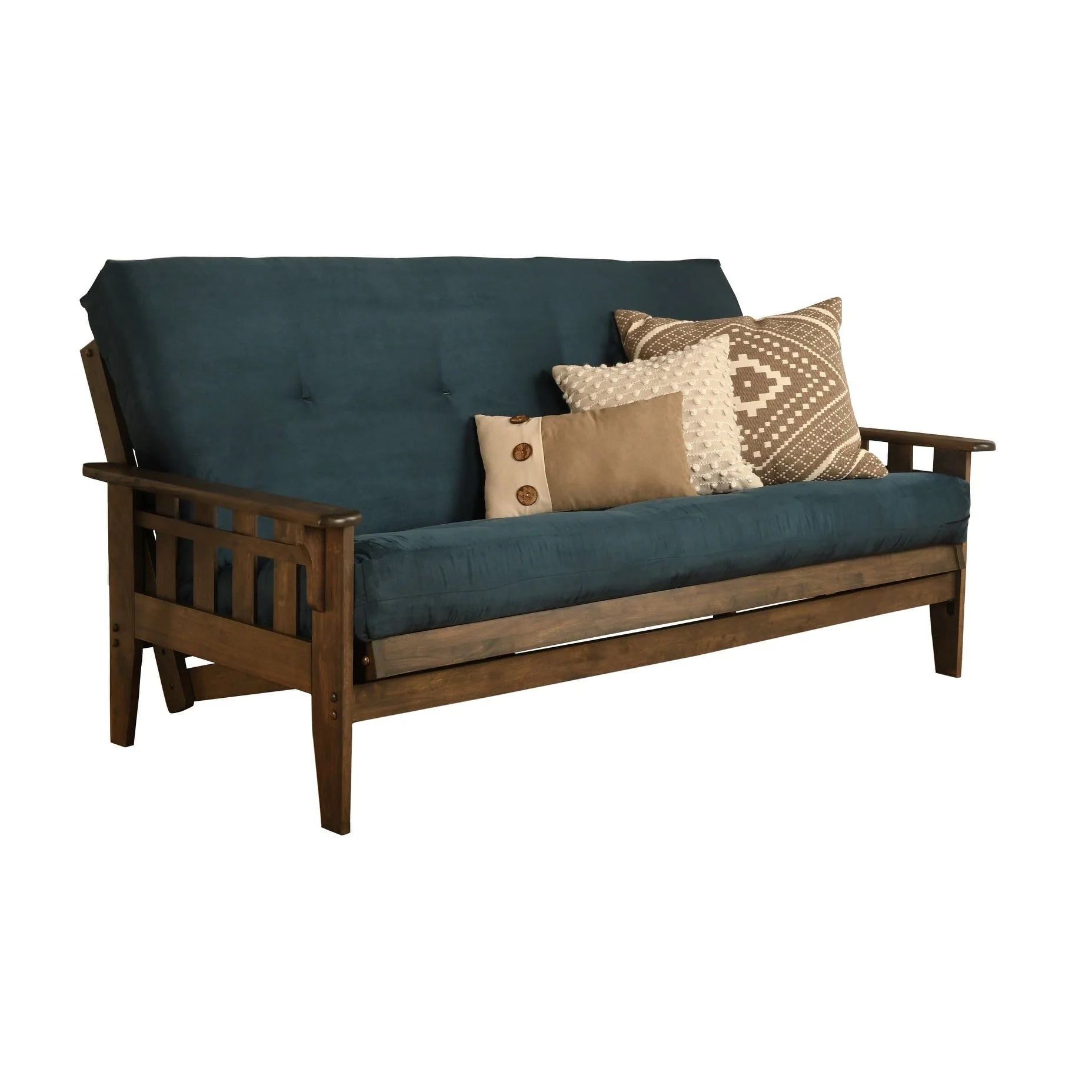 Ensemble futon Somette Tucson pleine grandeur en noyer rustique avec matelas