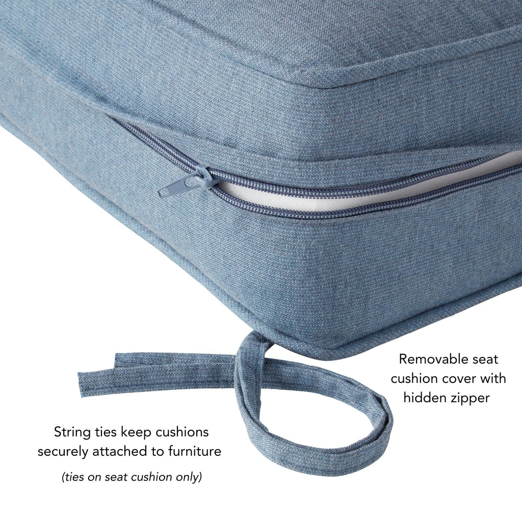 Ensemble de 2 coussins d'extérieur Sunbrella Premium pour siège profond