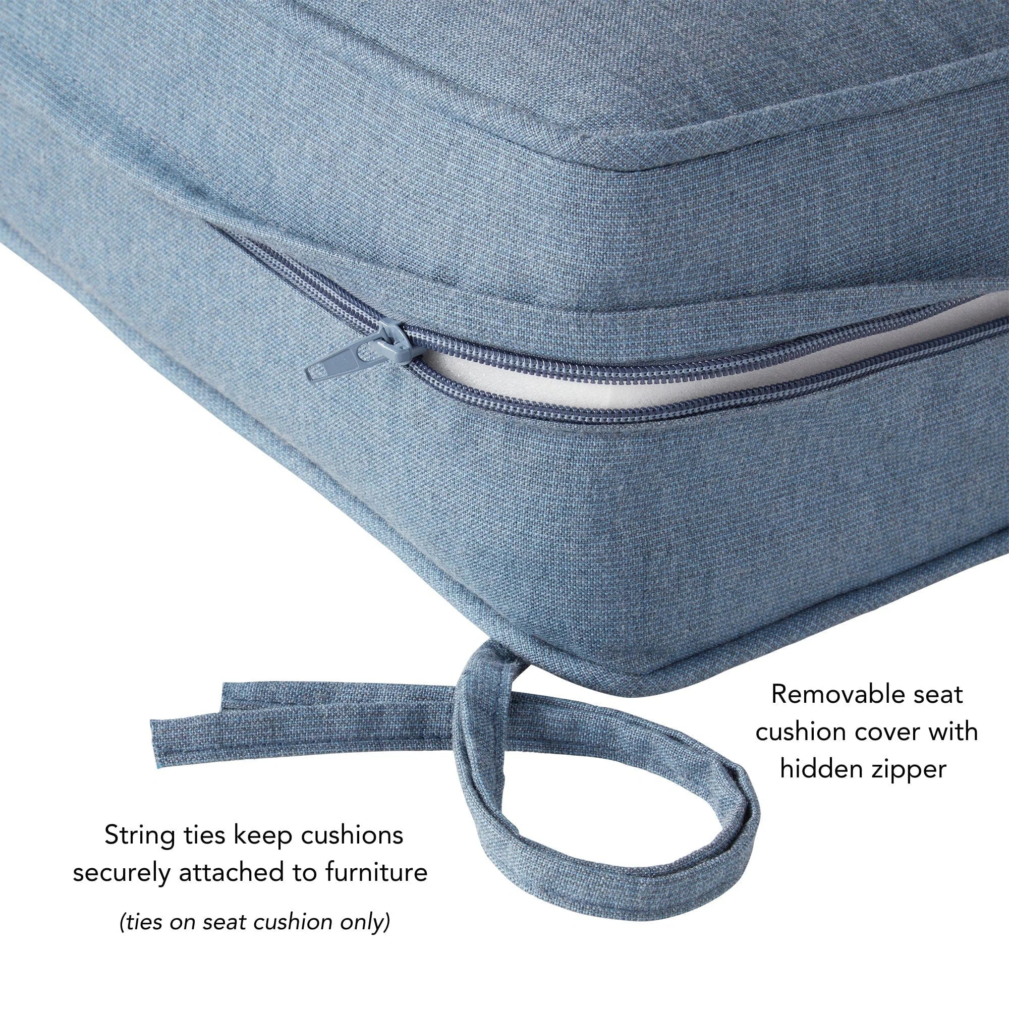 Ensemble de 2 coussins d'extérieur Sunbrella Premium pour siège profond