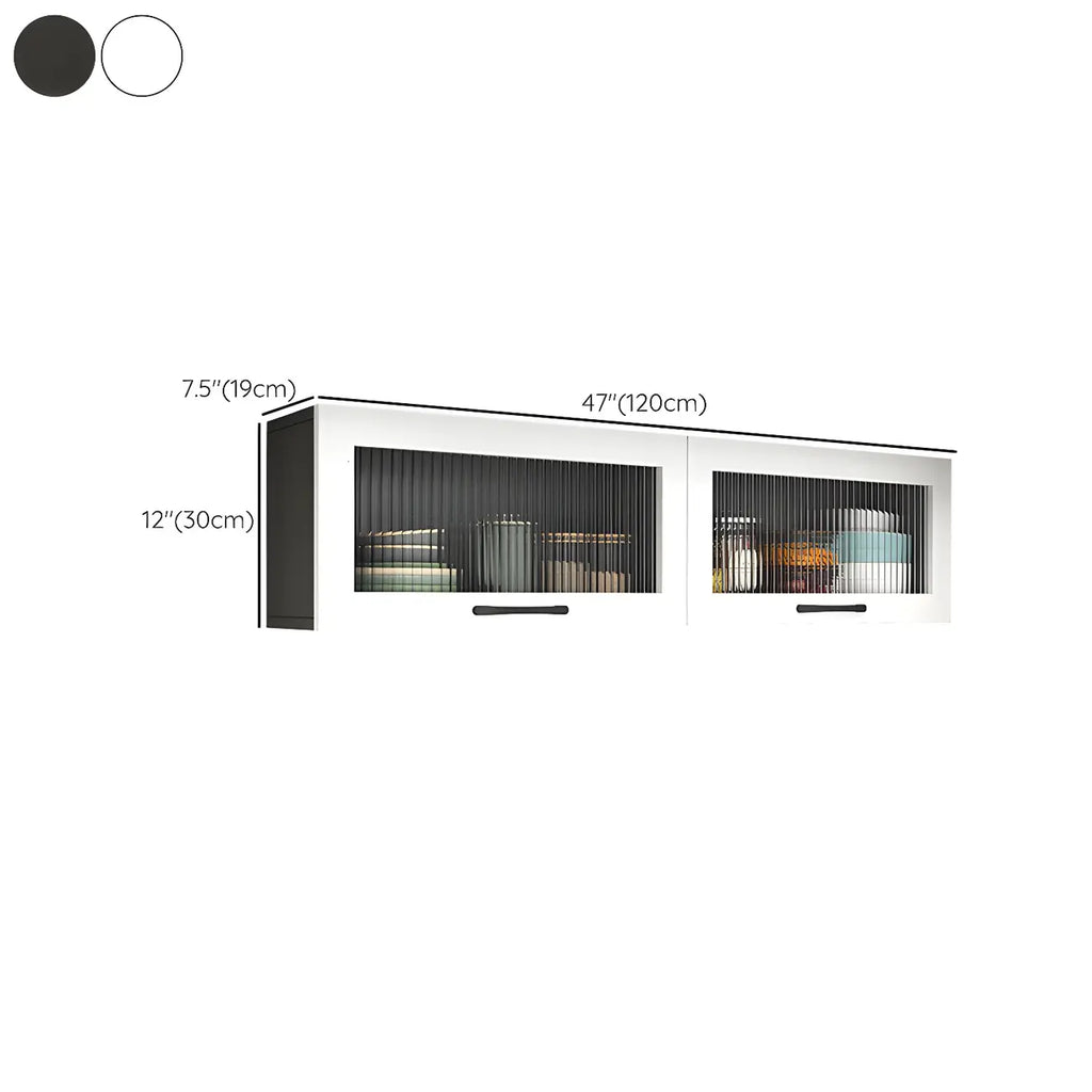 vaisselier mural en bois blanc pour cuisine