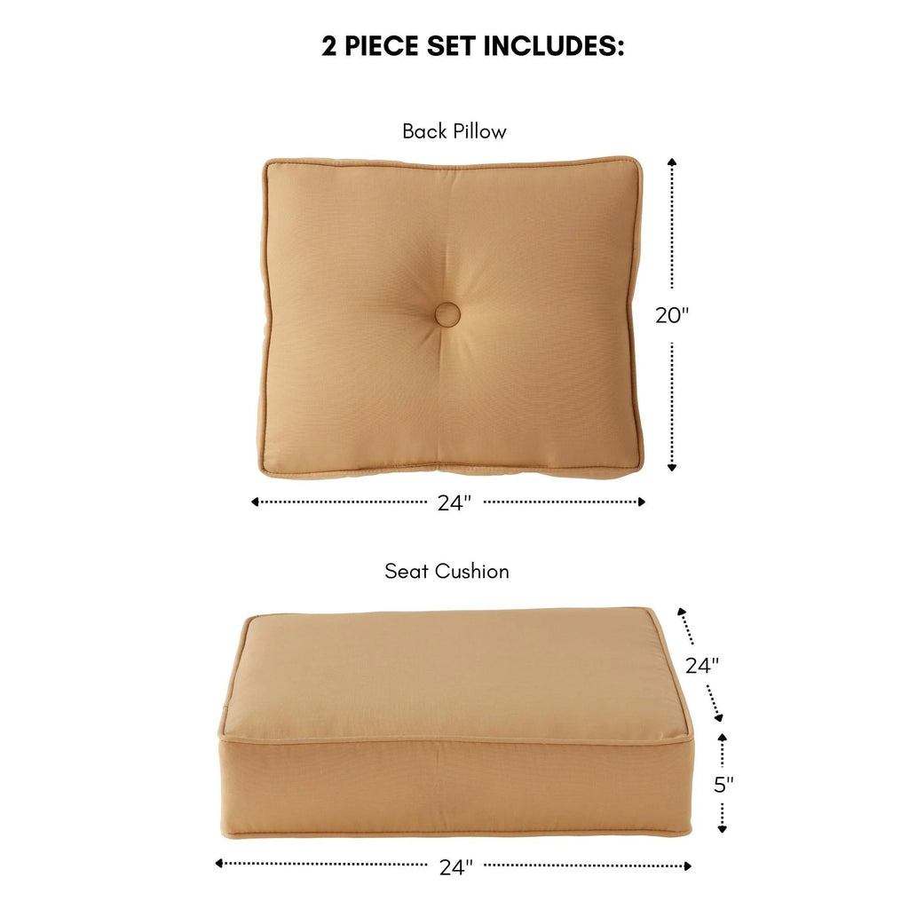 Ensemble de 2 coussins d'extérieur Sunbrella Premium pour siège profond