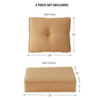 Ensemble de 2 coussins d'extérieur Sunbrella Premium pour siège profond