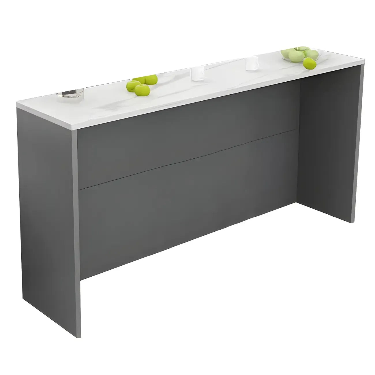 Table de bar rectangulaire blanche en bois pour salon